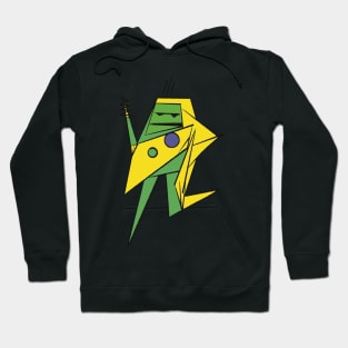 Zap the robot yellow and green Hoodie